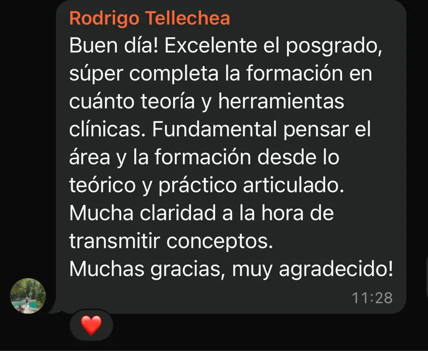 Reseña de una alumna del posgrado