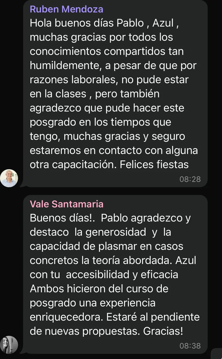 Reseña de una alumna del posgrado