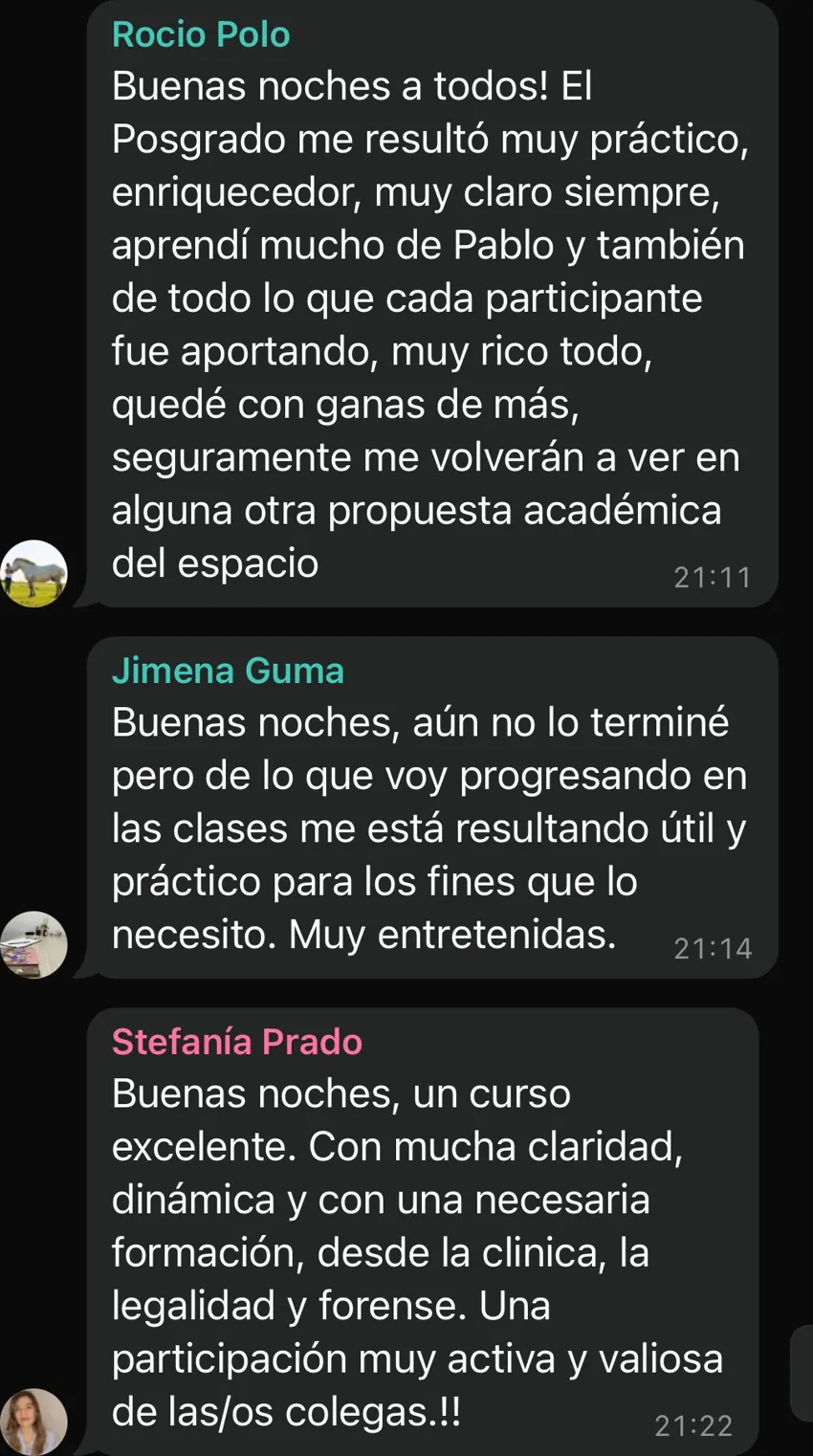Reseña de una alumna del posgrado