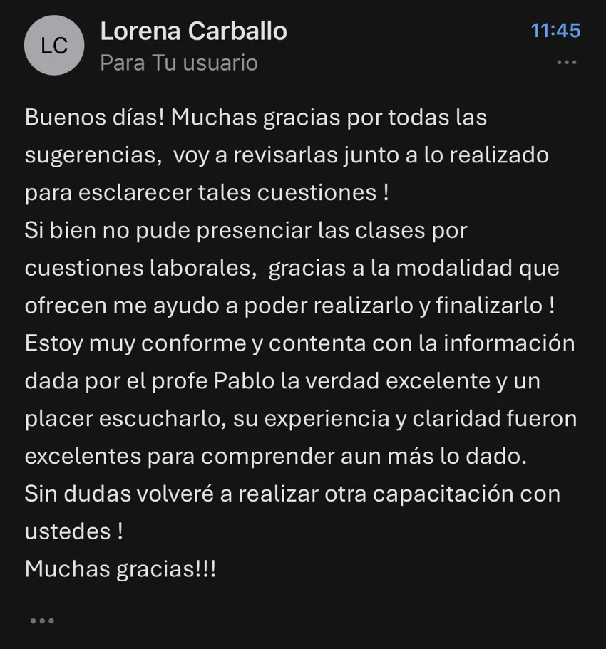 Reseña de una alumna del posgrado