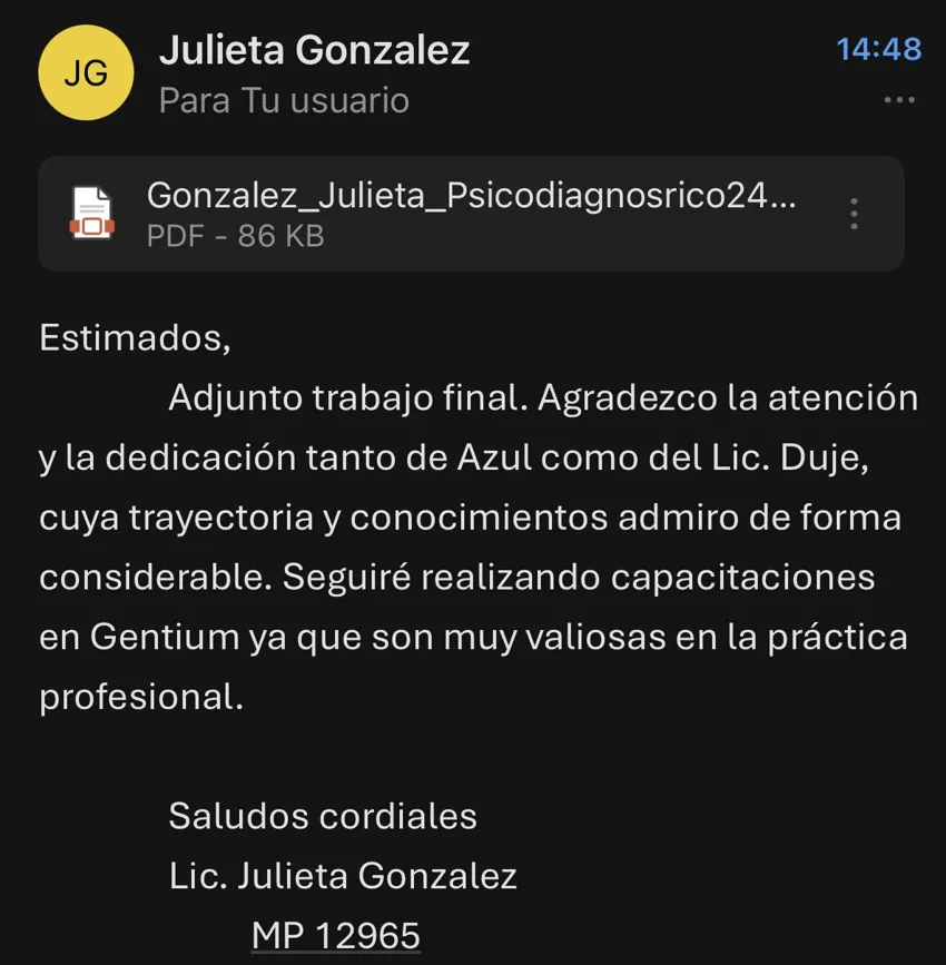 Reseña de una alumna del posgrado