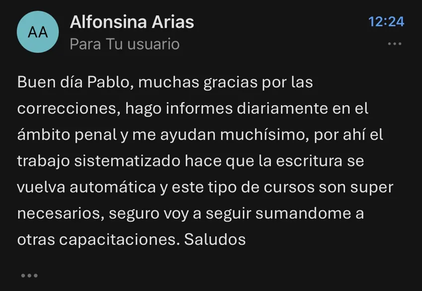 Reseña de una alumna del posgrado