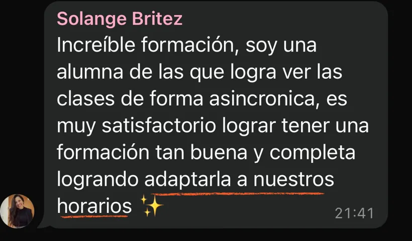 Reseña de una colega que adapta las clases a sus horarios